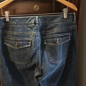 Tahari Dark Blue Bootcut Jeans